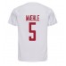 Danmark Joakim Maehle #5 Borte Drakt VM 2022 Kortermet